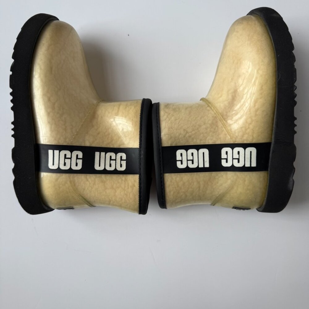 UGG Kids Classic Clear Cream Black Mini II Boots Size 12 | Waterproof Shearling - Picture 6 of 7